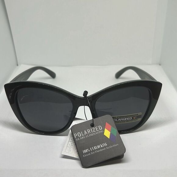 Giselle Women’s Cat Eye Floral Polarized Sunglasses - Picture 3 of 3